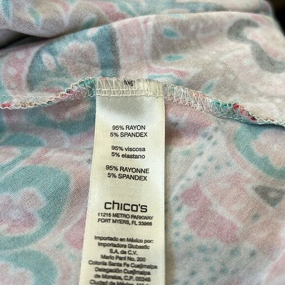 Chicos Comfy 3/4 Sleeve Flowy T-shirt XS - Picture 6 of 6